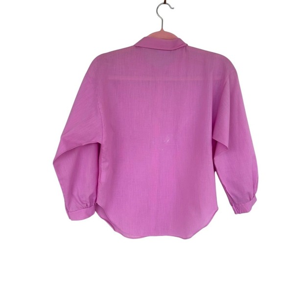 Land N Sea Women's Vintage Purple Button-Up Shirt Size 12 Long Sleeve USA Made - Picture 2 of 8